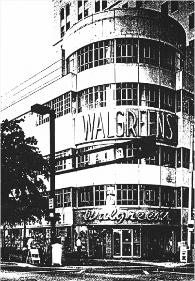 The historic Walgreens building